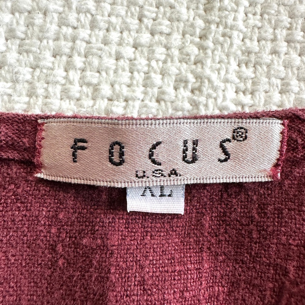 VTG 90s Linen Dress Lagenlook Art To Wear XL Southwestern Focus USA Pockets - Picture 7 of 11